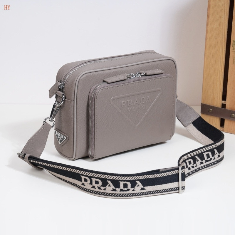 Pra*a saffiano leather shoulder bag