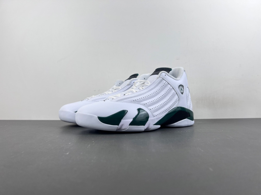 Air Jordan 14 Retro White Forest Green - 311832-131