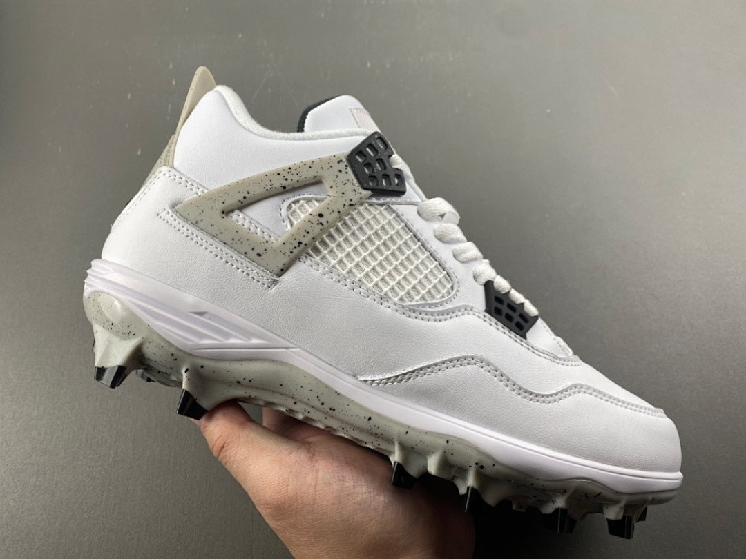 Air Jordan 4 White Cement Cleats HQ0207-106