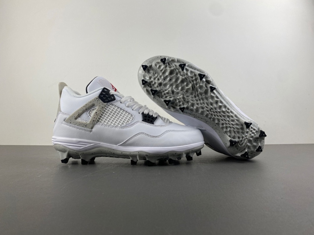 Air Jordan 4 White Cement Cleats HQ0207-106