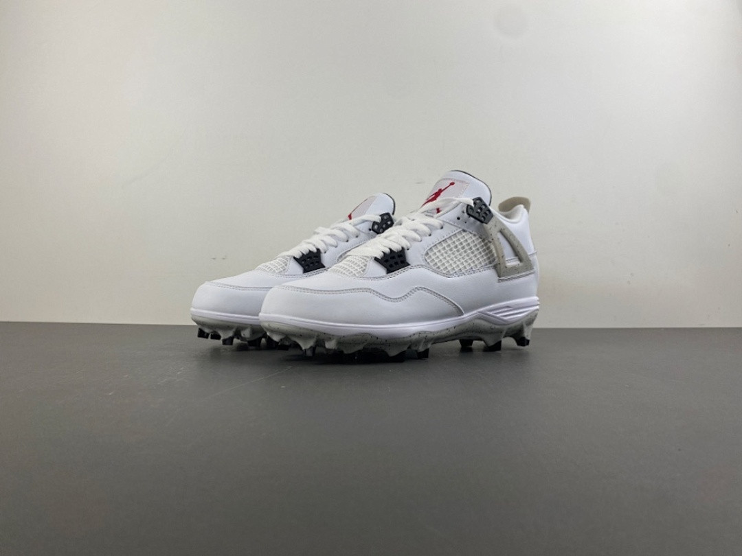 Air Jordan 4 White Cement Cleats HQ0207-106