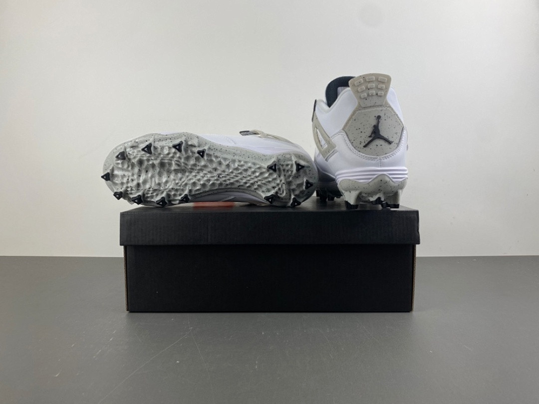 Air Jordan 4 White Cement Cleats HQ0207-106