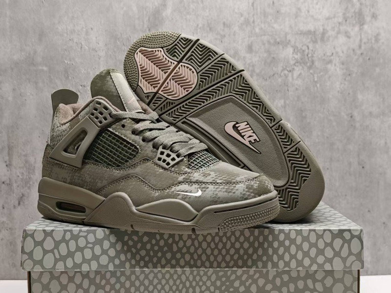 Nigel Sylvester x AJ 4 Army Green Mamba Shoes Sneakers – nk0004631