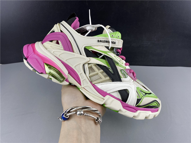 Ba*len*cia*ga track trainer (white green and pink) 568615 w2gn3 9199
