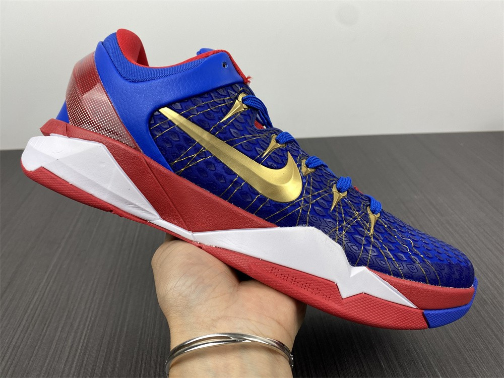 NIKE ZOOM KOBE VII RLX RED BLUE METALLIC GOLD 488371-406