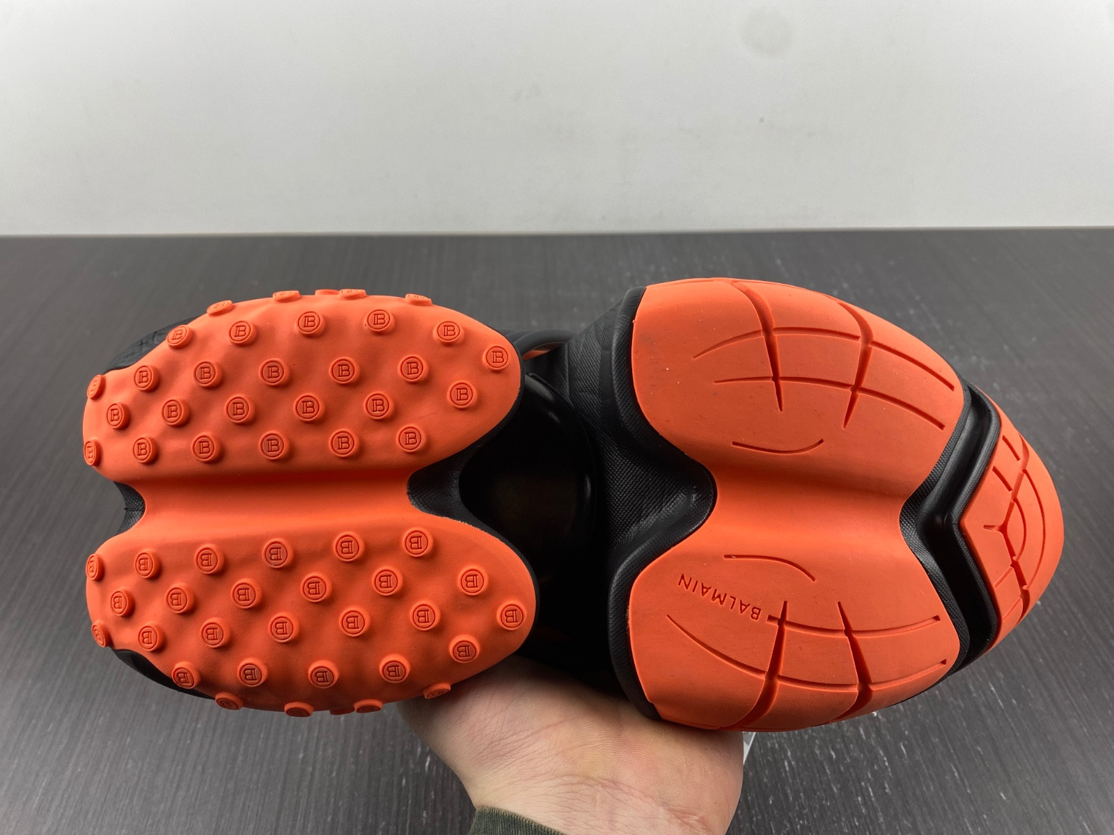 BALMAIN NEOPRENE AND LEATHER UNICORN LOW-TOP SNEAKERS