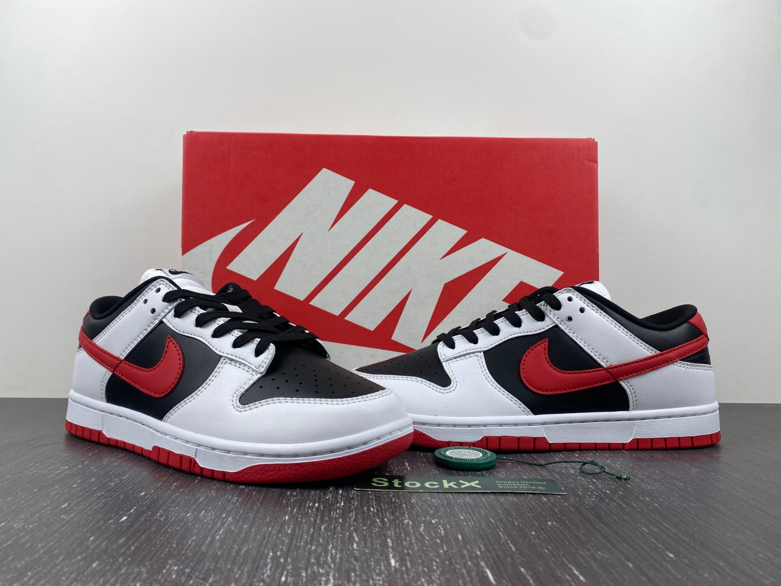 Nike Dunk Low White University Red Black FD9762-061
