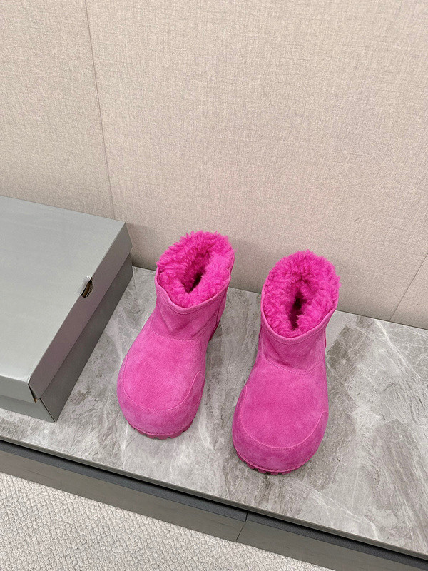 Balenciaga Alaska Fur Bootie in PINK