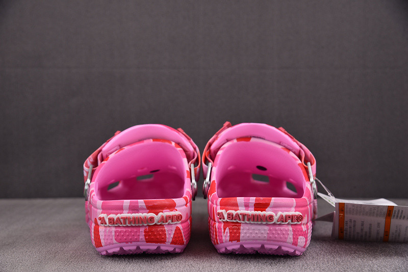 Cr*0*s classic clog a bathing ape abc camo pink