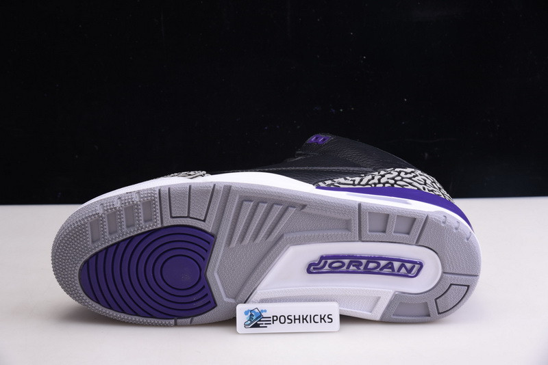 Jordan 3 Retro Black Court Purple CT8532-050