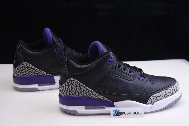 Jordan 3 Retro Black Court Purple CT8532-050