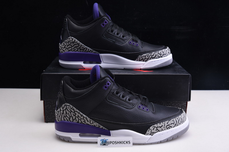 Jordan 3 Retro Black Court Purple CT8532-050