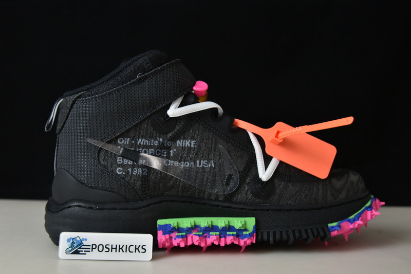OW X NIKE AIR FORCE 1 MID BLACK DO6290-001