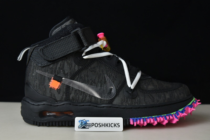 OW X NIKE AIR FORCE 1 MID BLACK DO6290-001