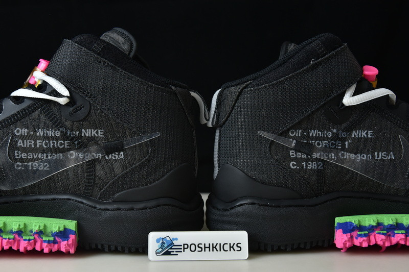 OW X NIKE AIR FORCE 1 MID BLACK DO6290-001