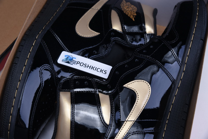 AIR JORDAN 1 HIGH OG PATENT ‘BLACK GOLD’ 555088-032