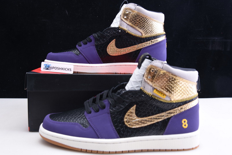 KOBE BRYANT X AIR JORDAN 1 HIGH OG BLACK-PURPLE 555088-171