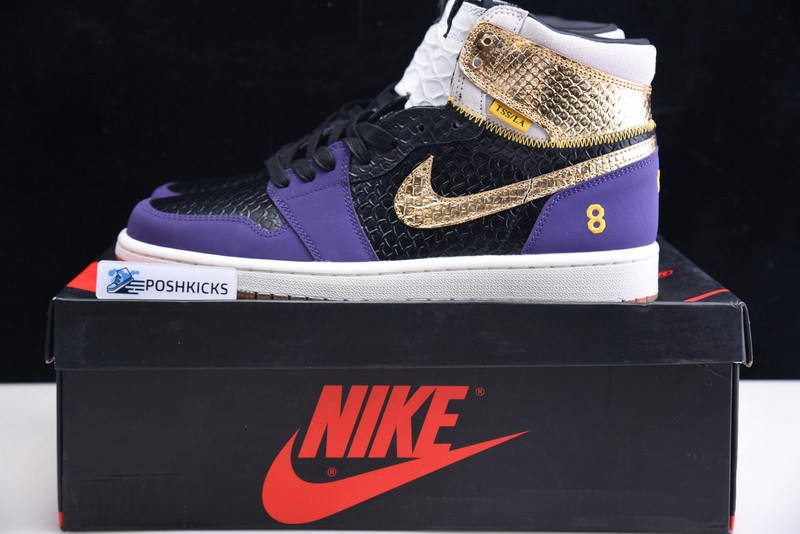 KOBE BRYANT X AIR JORDAN 1 HIGH OG BLACK-PURPLE 555088-171