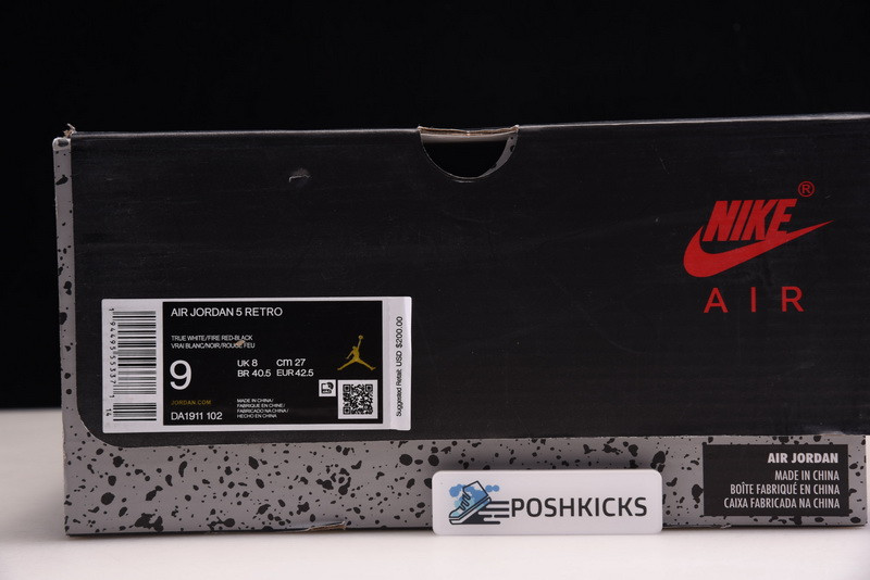 AIR JORDAN 5 FIRE RED 3M SILVER TONGUE 2020 DA1911-102