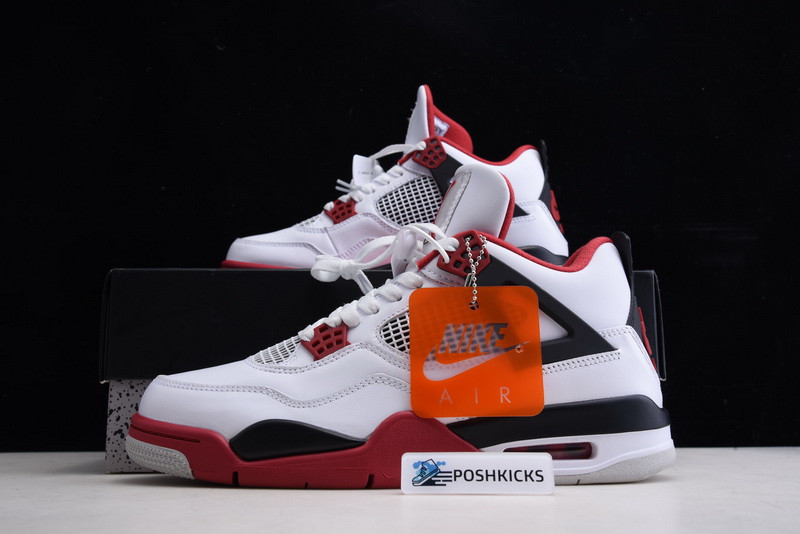 OW X Air Jordan 4 Retro Fire Red (2020) - DC7770-160
