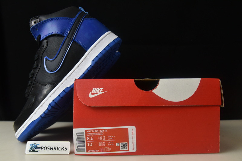 Nike Dunk High SE Camo Black Royal DD3359-001