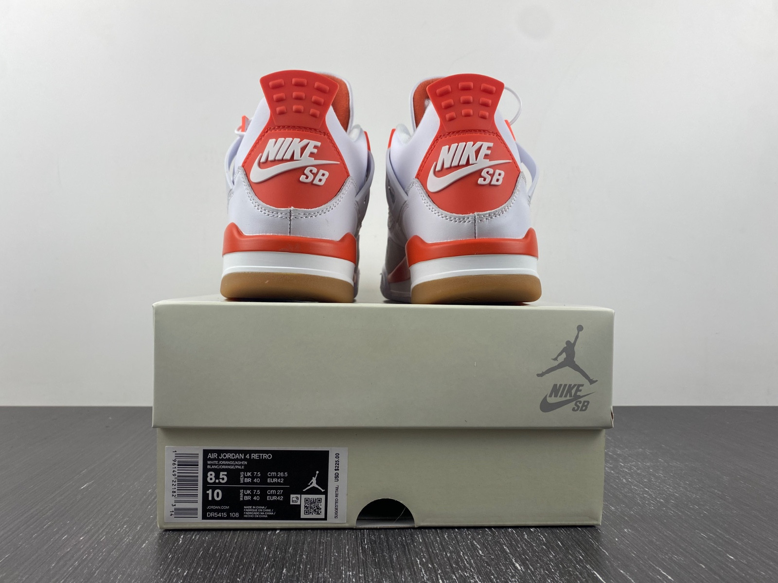 AIR JORDAN 4 WHITE AND ORANGE DR5415-108