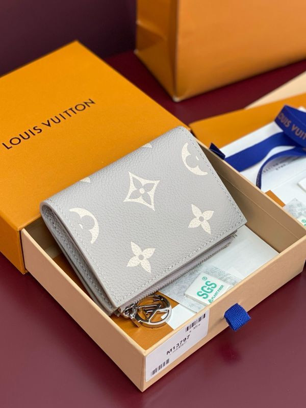 Lisa Wallet Bicolor Monogram Empreinte Leather