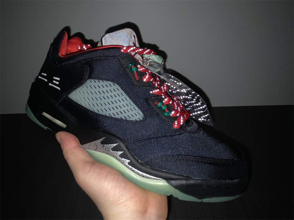 Air Jordan 5 Low Black Green Red DM4640-036