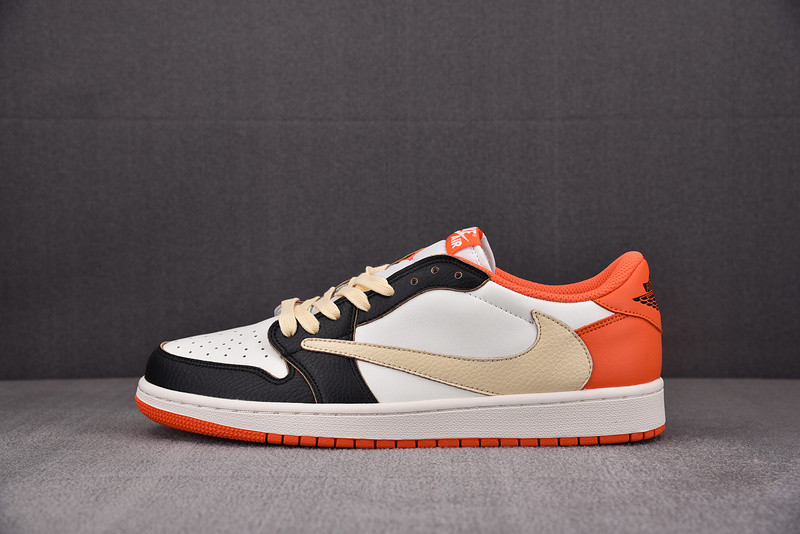 TRAVIS SCOTT X AIR JORDAN 1 LOW SAIL/WHITE/ROYAL ORANGE DM7866 - 9 82