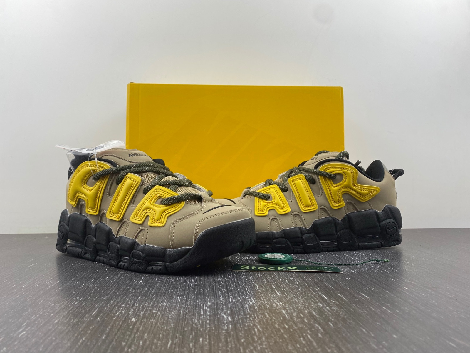 Nike Air More Uptempo Low AMBUSH Vivid Sulfur Limestone FB1299-200