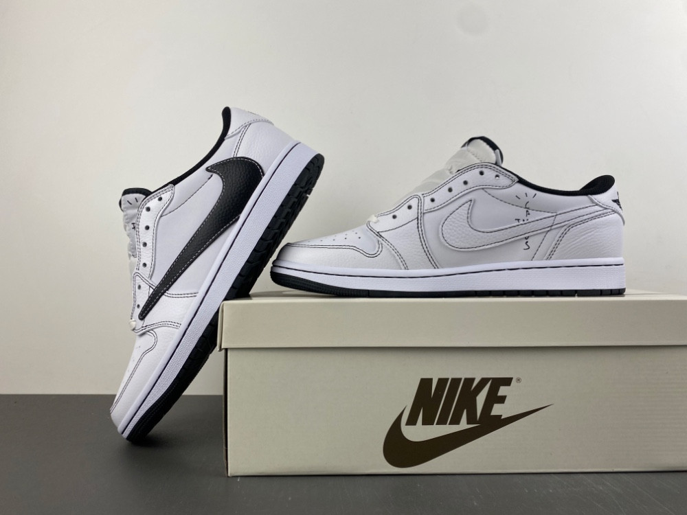 Travis Scott x AJ 1 Low Black White Phantom XZ6868 002