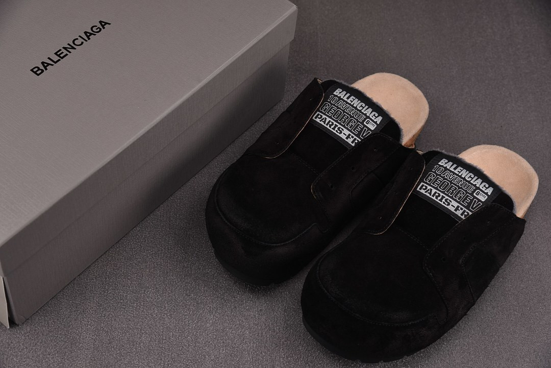 Ba1en*iaga Dumbo Mule Worn-Out Black